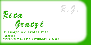 rita gratzl business card